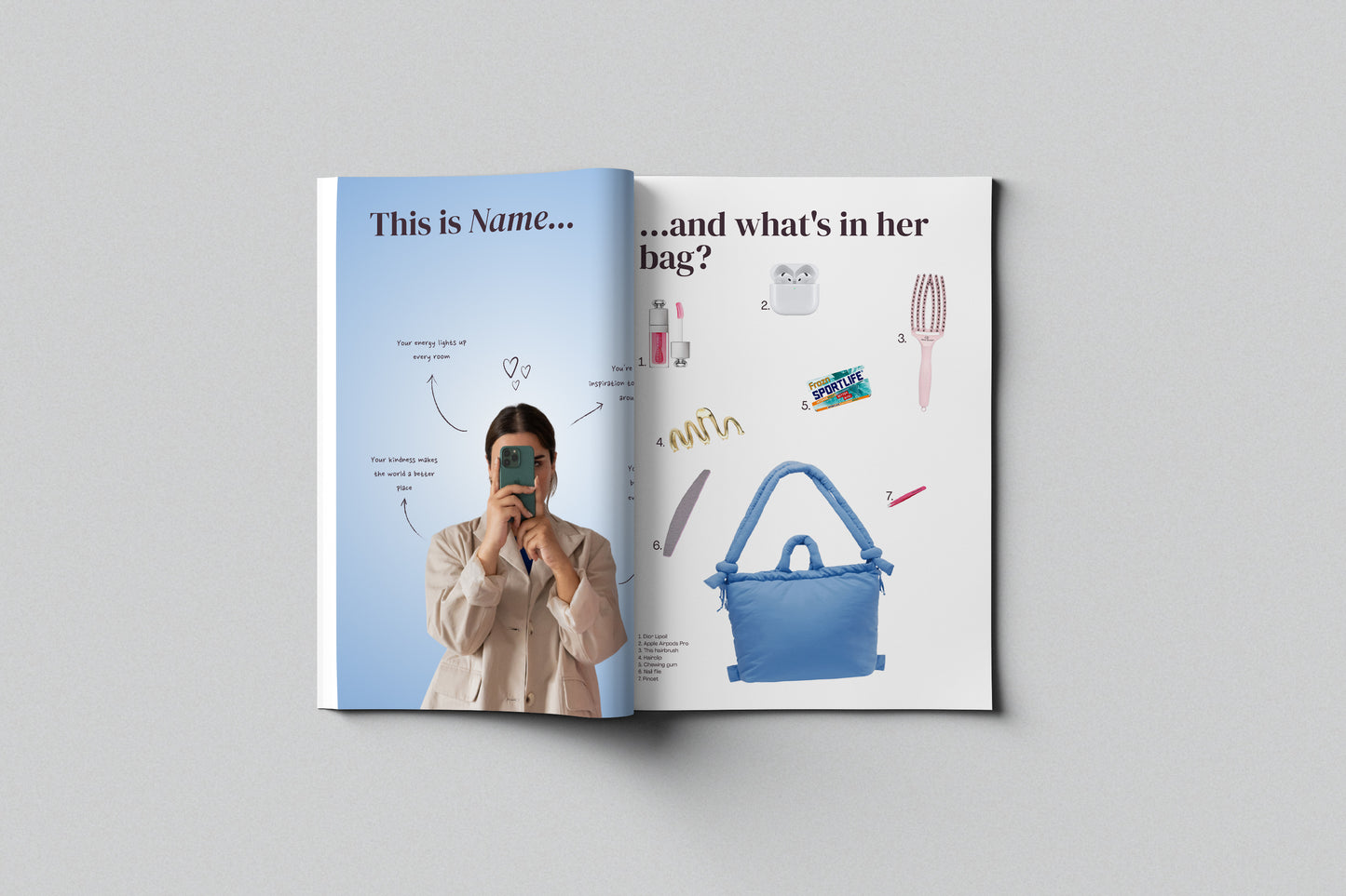 Magazine Girl Canva Template