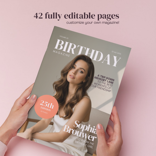 Magazine Girl Canva Template